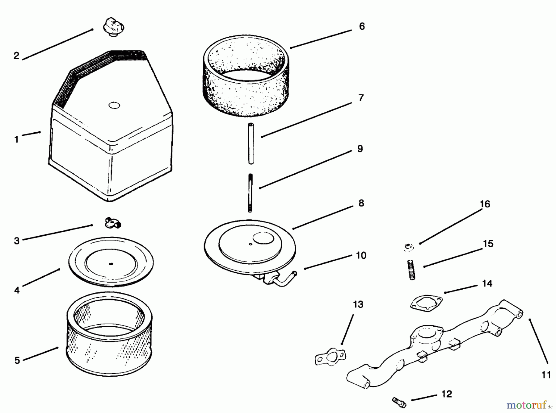  Toro Neu Mowers, Drive Unit Only 30181 - Toro Mid-Size Proline Gear Traction Unit, 16 hp, 1995 (59000001-59999999) AIR CLEANER/FILTRATION KOHLER ENGINE CV18S - PS 61521