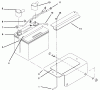 Toro 30181 - Mid-Size Proline Gear Traction Unit, 16 hp, 1995 (59000001-59999999) Ersatzteile BATTERY ASSEMBLY