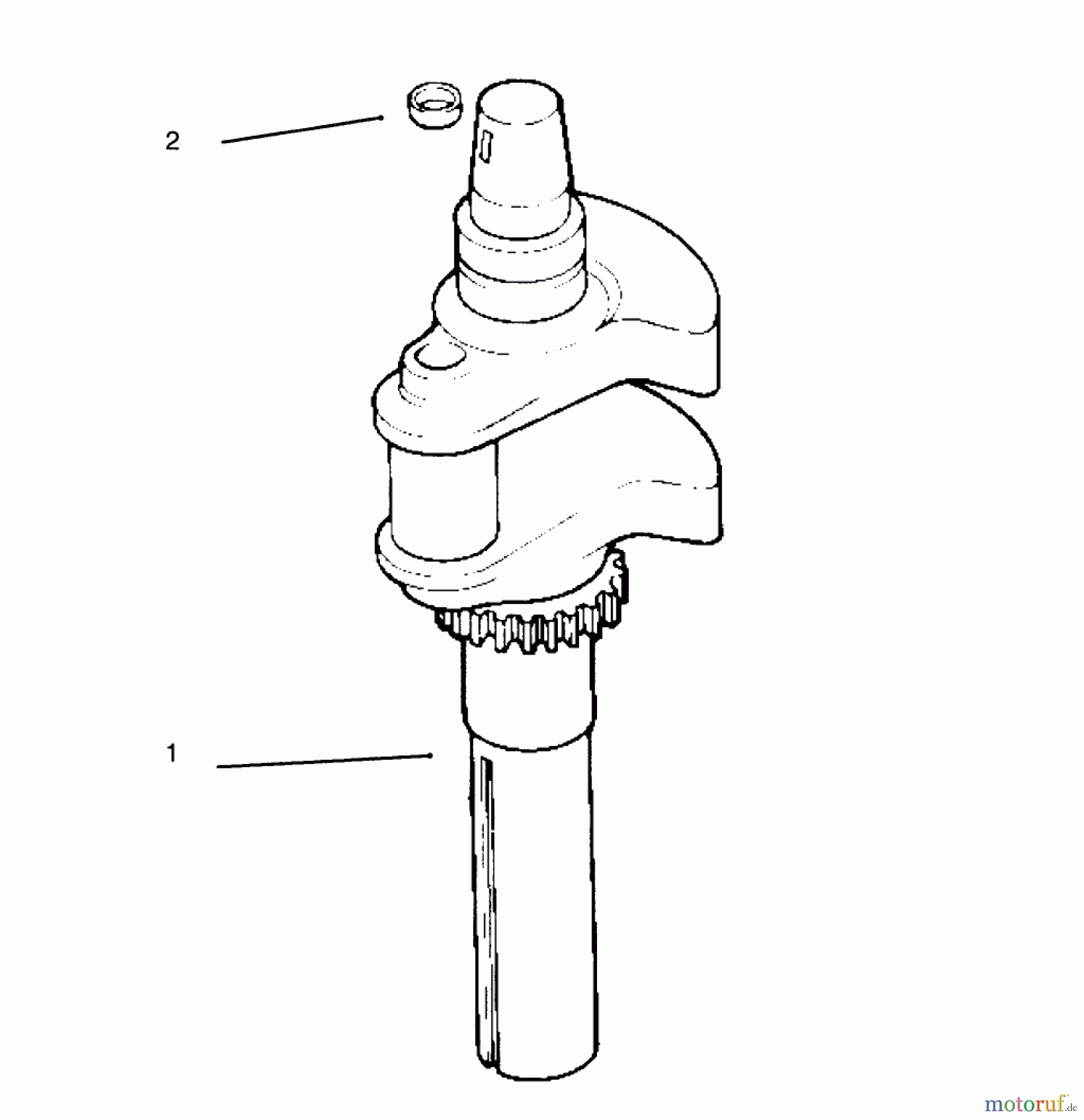  Toro Neu Mowers, Drive Unit Only 30181 - Toro Mid-Size Proline Gear Traction Unit, 16 hp, 1995 (59000001-59999999) CRANKSHAFT KOHLER ENGINE CV18S-PS 61521