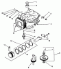 Toro 30185 - Mid-Size Proline Hydro Traction Unit, 14 hp, 1991 (10000001-19999999) Ersatzteile CRANKCASE-ENGINE KOHLER MODEL NO. CV14 S1429