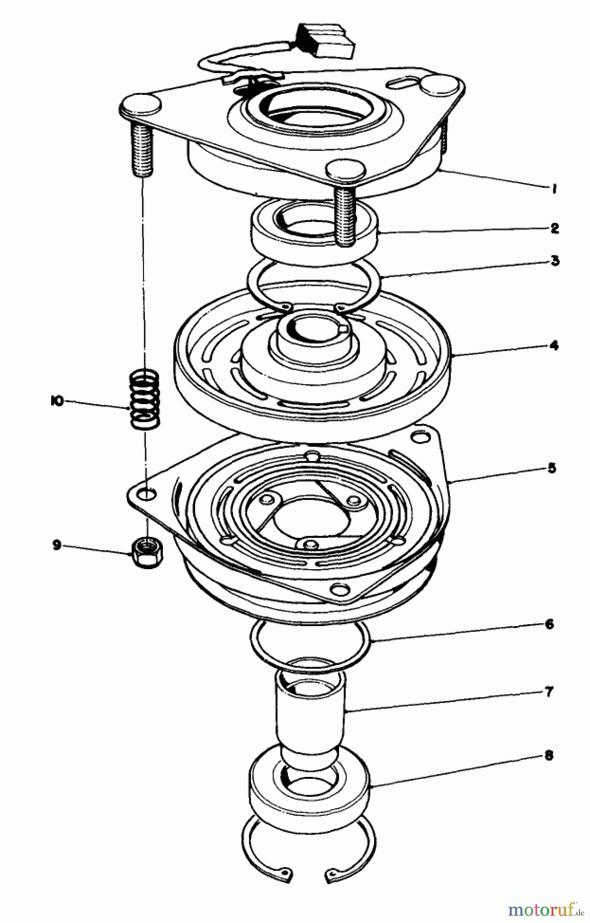 Toro Neu Mowers, Drive Unit Only 30185 - Toro Mid-Size Proline Hydro Traction Unit, 14 hp, 1992 (20000001-29999999) CLUTCH ASSEMBLY NO. 54-3200