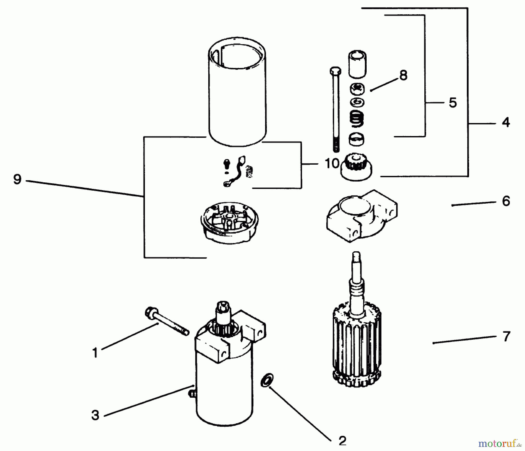  Toro Neu Mowers, Drive Unit Only 30185 - Toro Mid-Size Proline Hydro Traction Unit, 14 hp, 1992 (20000001-29999999) STARTING SYSTEM-ENGINE KOHLER MODEL NO. CV14 S-1429