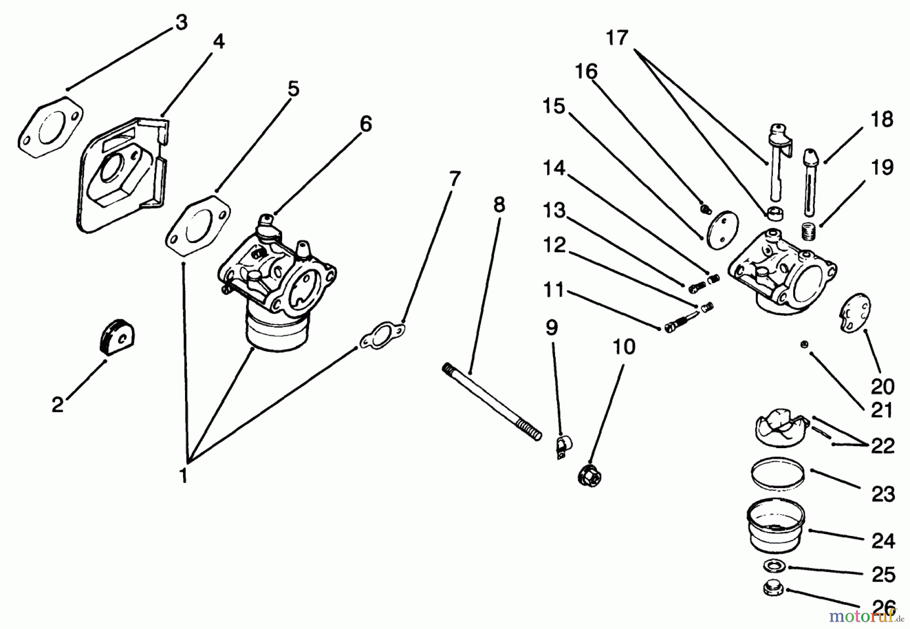  Toro Neu Mowers, Drive Unit Only 30185 - Toro Mid-Size Proline Hydro Traction Unit, 14 hp, 1993 (39000001-39999999) FUEL SYSTEM-ENGINE KOHLER MODEL NO. CV14 S-1429