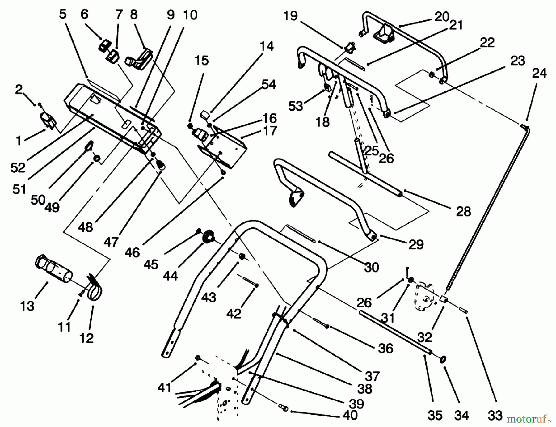  Toro Neu Mowers, Drive Unit Only 30185 - Toro Mid-Size Proline Hydro Traction Unit, 14 hp, 1993 (39000001-39999999) HANDLE/CONTROL PANEL ASSEMBLY