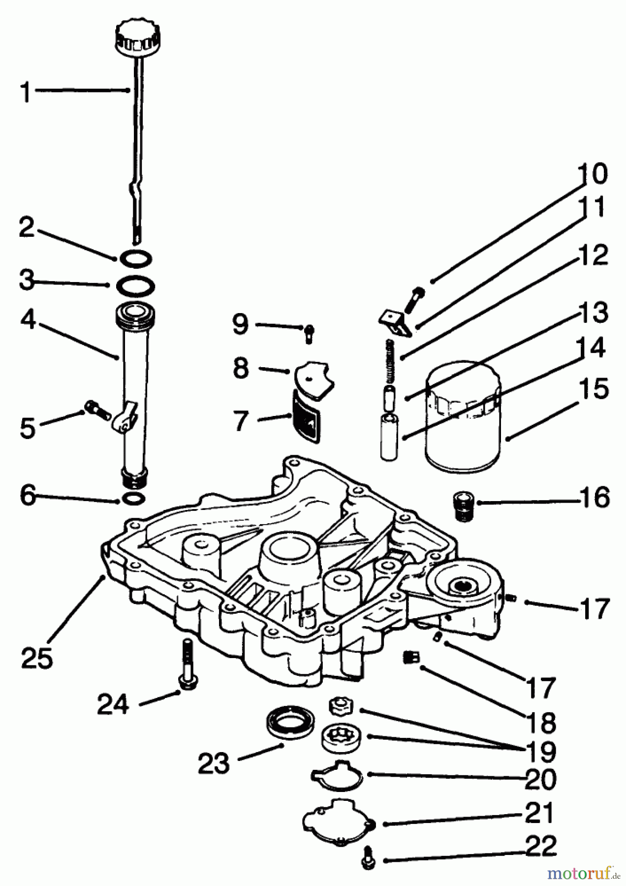  Toro Neu Mowers, Drive Unit Only 30185 - Toro Mid-Size Proline Hydro Traction Unit, 14 hp, 1993 (39000001-39999999) OIL PAN/LUBRICATION-ENGINE KOHLER MODEL NO. CV14 S-1429