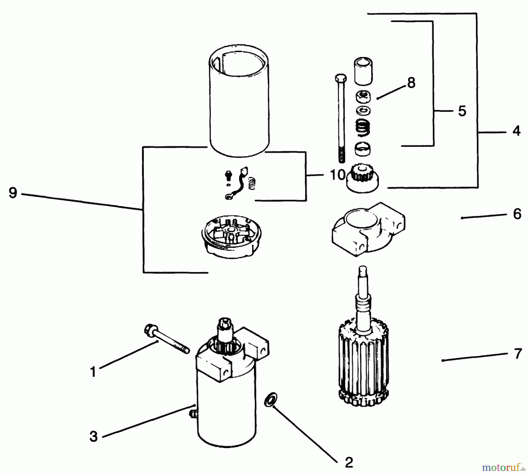  Toro Neu Mowers, Drive Unit Only 30185 - Toro Mid-Size Proline Hydro Traction Unit, 14 hp, 1994 (49000001-49999999) STARTING SYSTEM-ENGINE KOHLER MODEL NO. CV14 S-1429