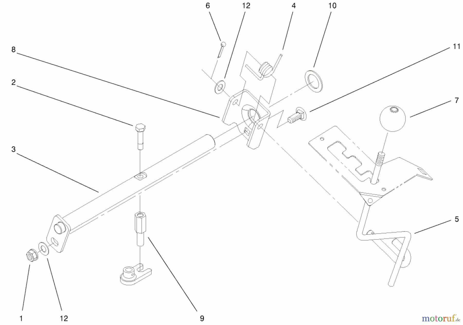 Toro Neu Mowers, Lawn & Garden Tractor Seite 1 73561SEI (522xi) - Toro 522xi Indy Special Edition Garden Tractor, 2000 (200000001-200999999) HI-LO SHIFT ASSEMBLY