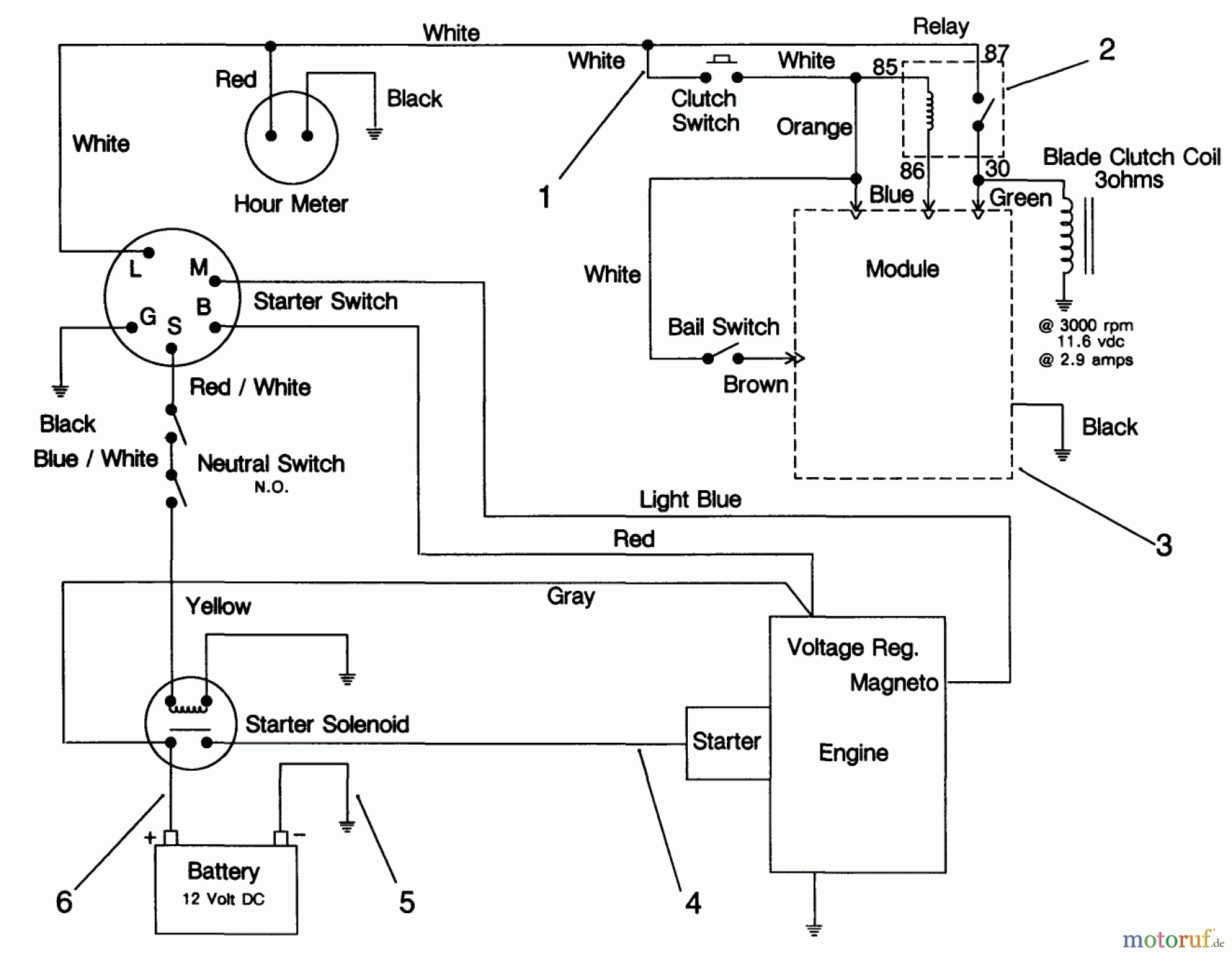 Toro Neu Mowers, Drive Unit Only 30190 - Toro Mid-Size Proline Hydro Traction Unit, 18 hp, 1991 (10000001-19999999) ELECTRIC SCHEMATIC