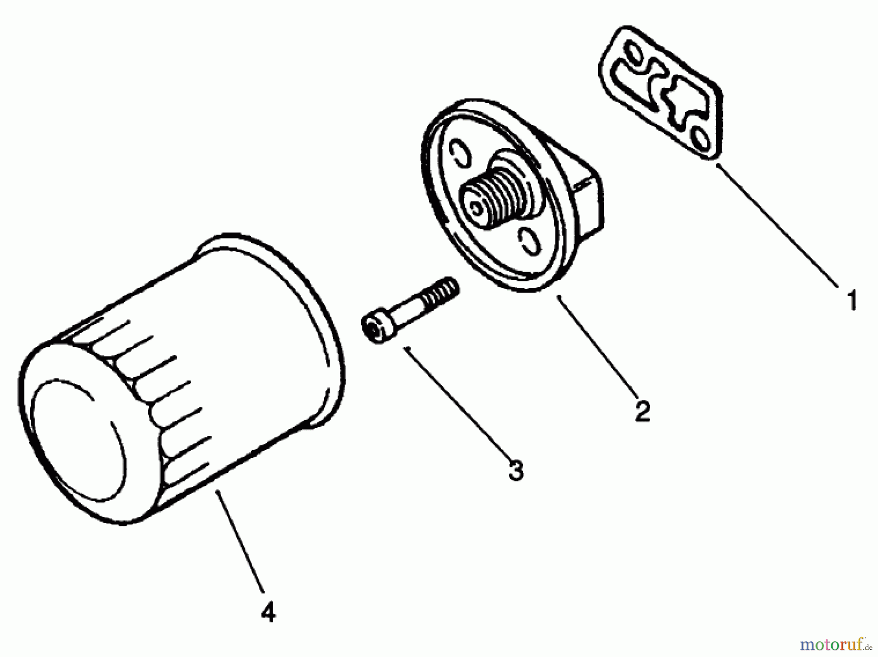 Toro Neu Mowers, Drive Unit Only 30190 - Toro Mid-Size Proline Hydro Traction Unit, 18 hp, 1991 (10000001-19999999) OIL FILTER-KOHLER ENGINE MODEL NO. MV18S-TYPE 58543