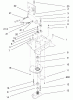 Toro 73561SEI (522xi) - 522xi Indy Special Edition Garden Tractor, 2000 (200000001-200999999) Ersatzteile LOWER POWER STEERING ASSEMBLY