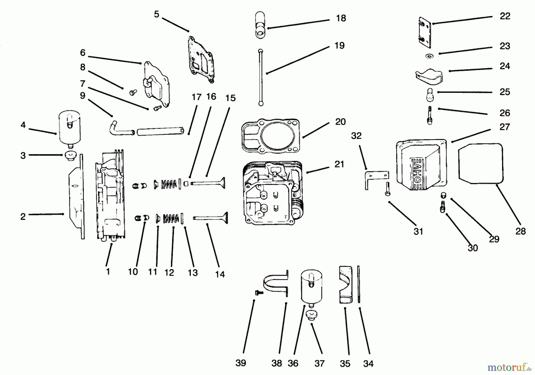 Toro Neu Mowers, Drive Unit Only 30191 - Toro Mid-Size Proline Hydro Traction Unit, 20 hp, 1995 (590001-599999) HEAD/VALVE/BREATHER