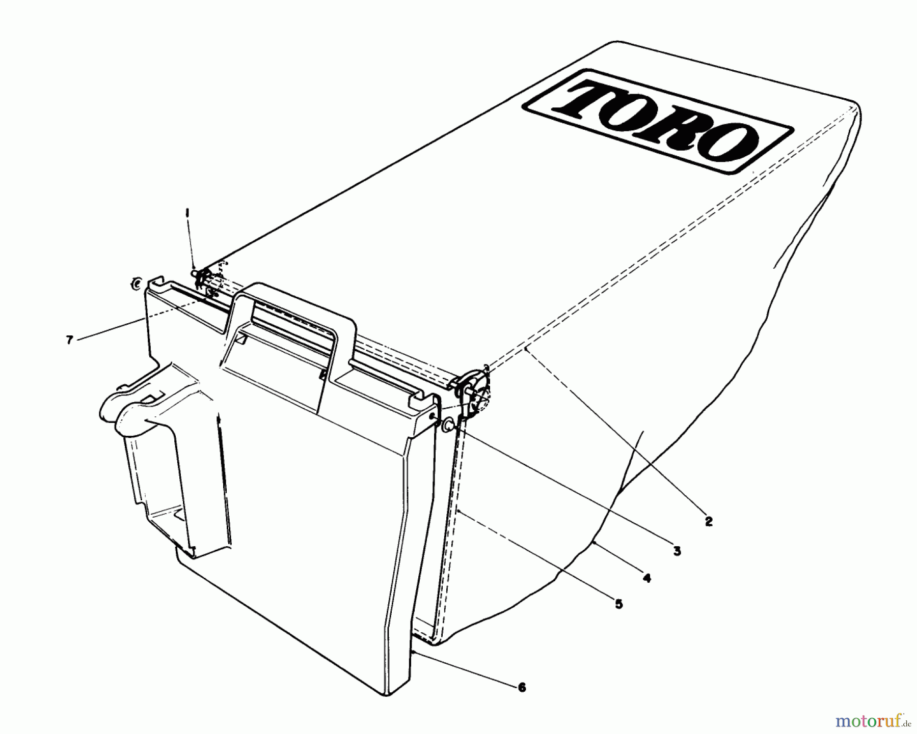 Toro Neu Mowers, Electric 20564 - Toro Electric Lawnmower, 1988 (8000001-8999999) GRASS BAG ASSEMBLY NO. 12-8859