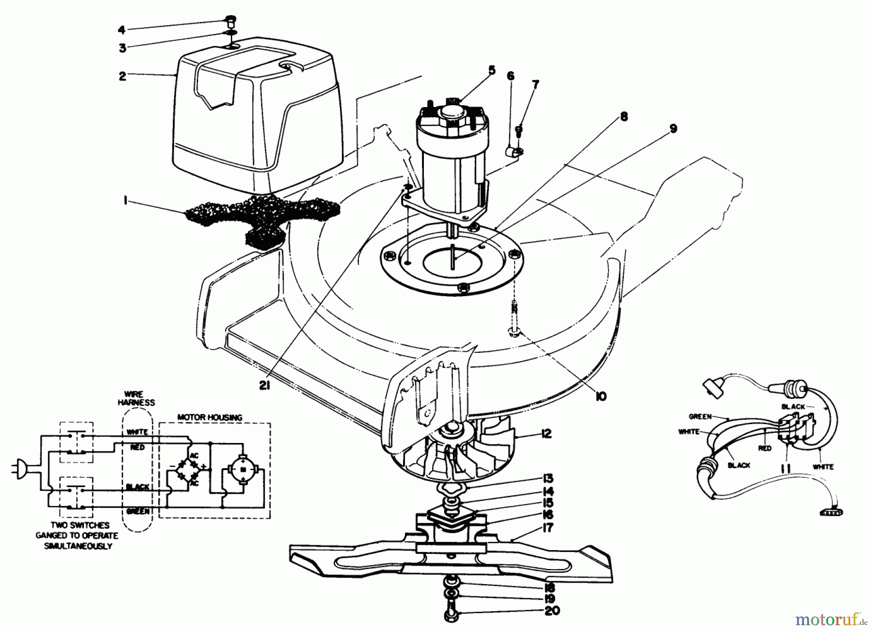Toro Neu Mowers, Electric 20564 - Toro Electric Lawnmower, 1990 (0000001-0999999) MOTOR & BLADE ASSEMBLY
