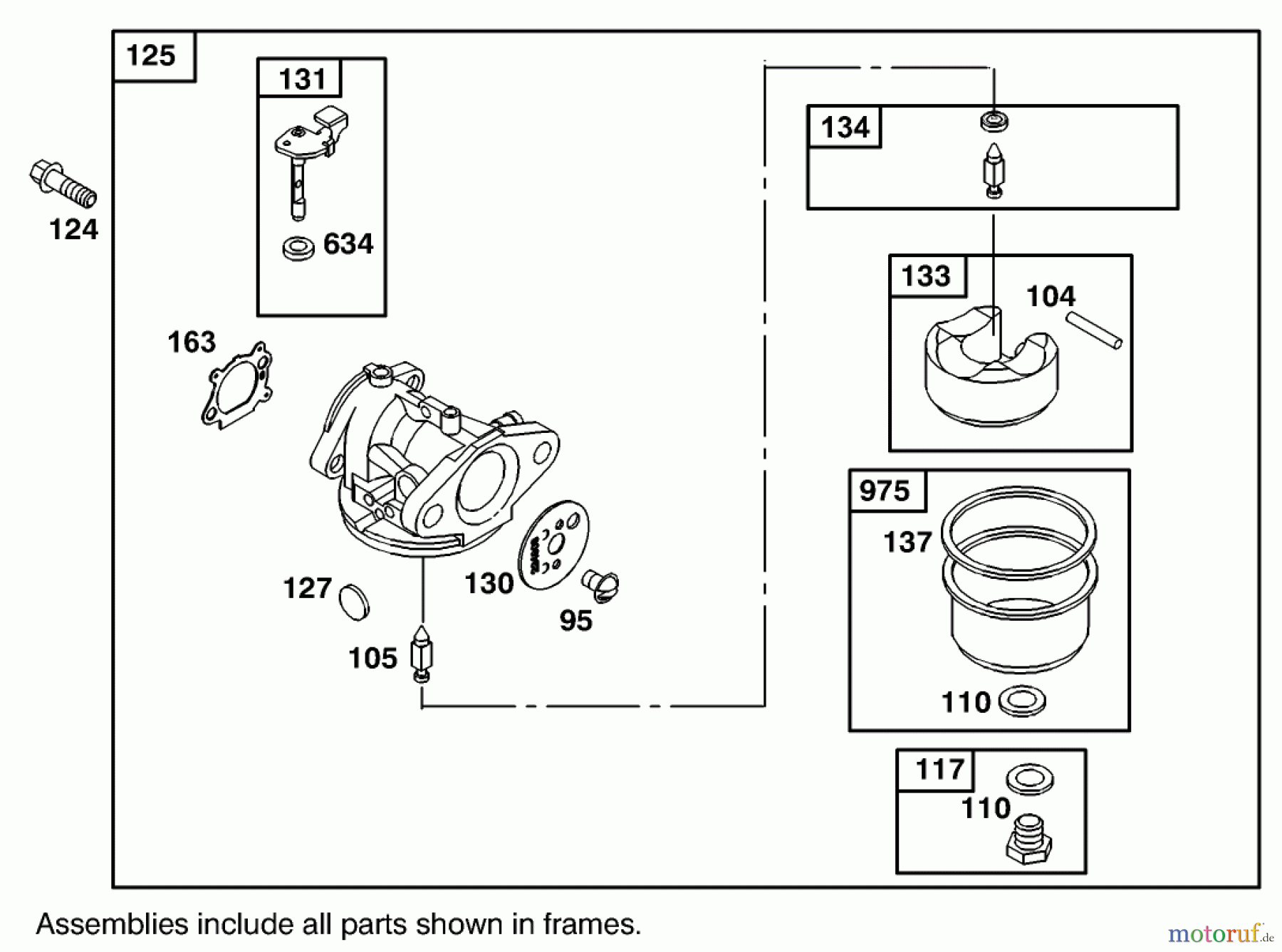 Toro Neu Accessories, Mower 105-1293 - Toro GTS 150 to 200 Conversion Kit, 1995-97 Super Recycler Lawnmowers CARBURETOR ASSEMBLY ENGINE GTS-200