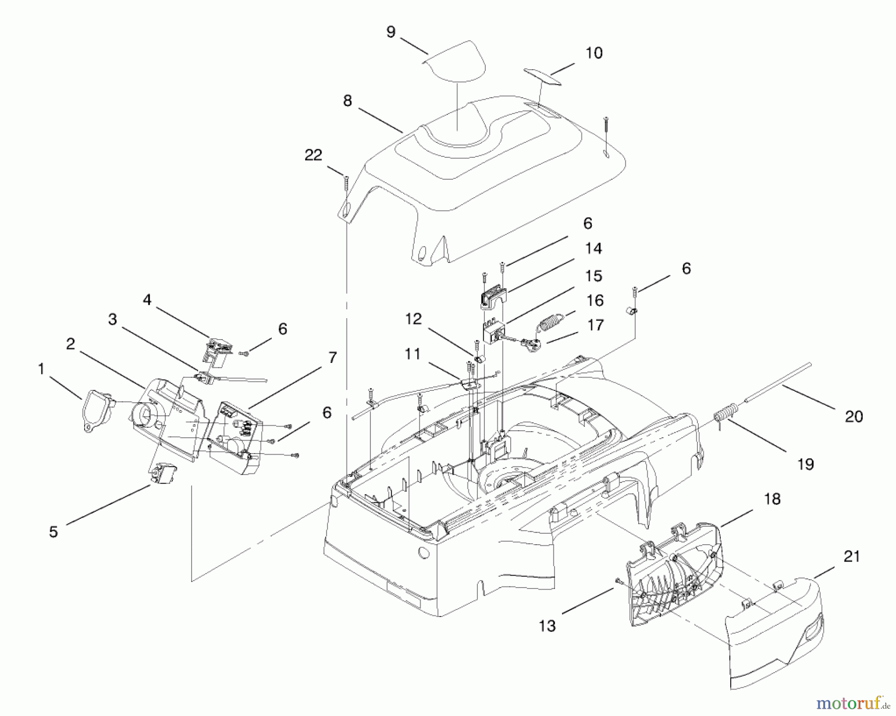 Toro Neu Mowers, Electric 20650 - Toro Carefree Recycler Electric Mower, E36, 1998 (89000001-89999999) COVER, MULCH PLUG AND PANEL ASSEMBLY