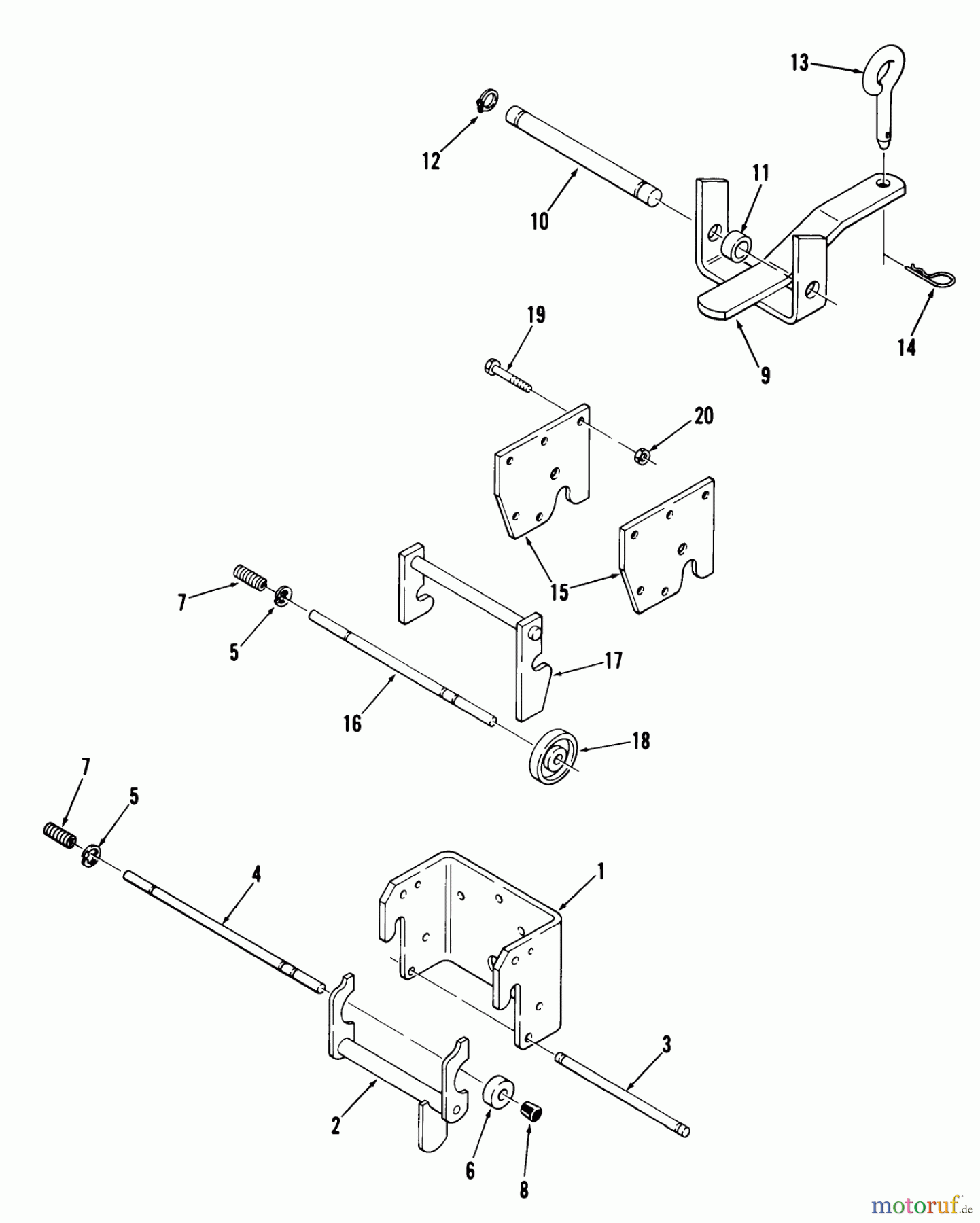 Toro Neu Mowers, Lawn & Garden Tractor Seite 1 01-12KS01 (C-125) - Toro C-125 Automatic Tractor, 1980 HITCHES