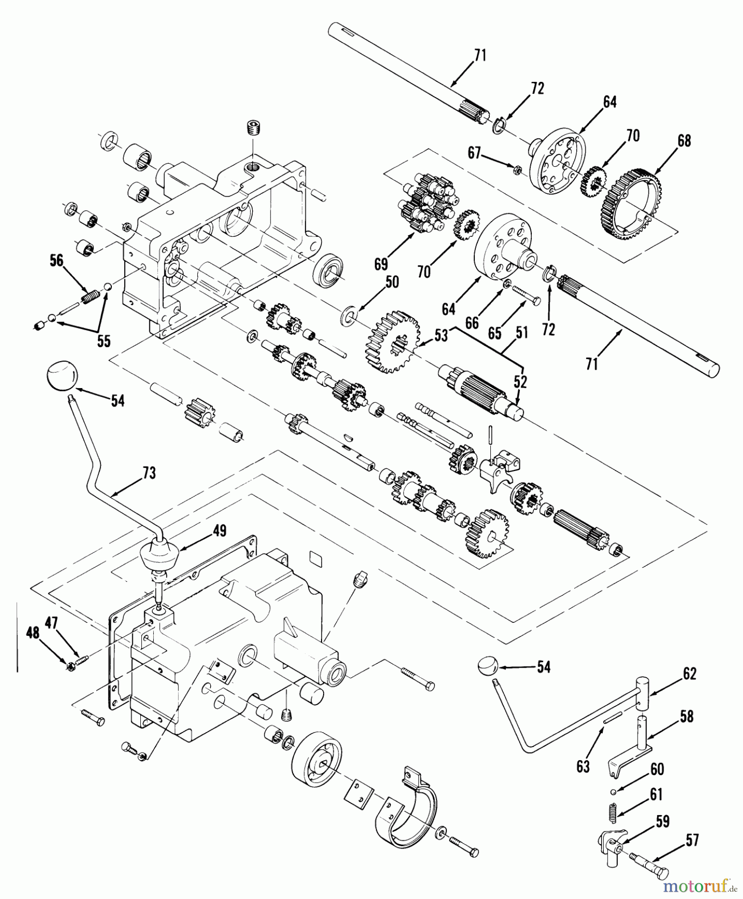 Toro Neu Mowers, Lawn & Garden Tractor Seite 1 01-17KE01 (C-175) - Toro C-175 Twin Automatic Tractor, 1981 MECHANICAL TRANSMISSION-8 SPEED #2