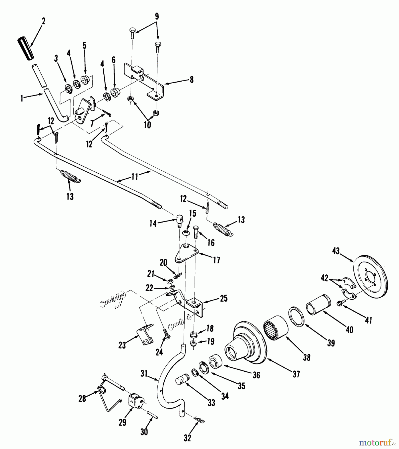 Toro Neu Mowers, Lawn & Garden Tractor Seite 1 01-14KE01 (C-145) - Toro C-145 Automatic Tractor, 1980 PTO CLUTCH AND CONTROL