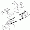 Toro 01-17K803 (C-175) - C-175 Twin 8-Speed Tractor, 1982 Ersatzteile DRIVE BELT AND PULLEYS