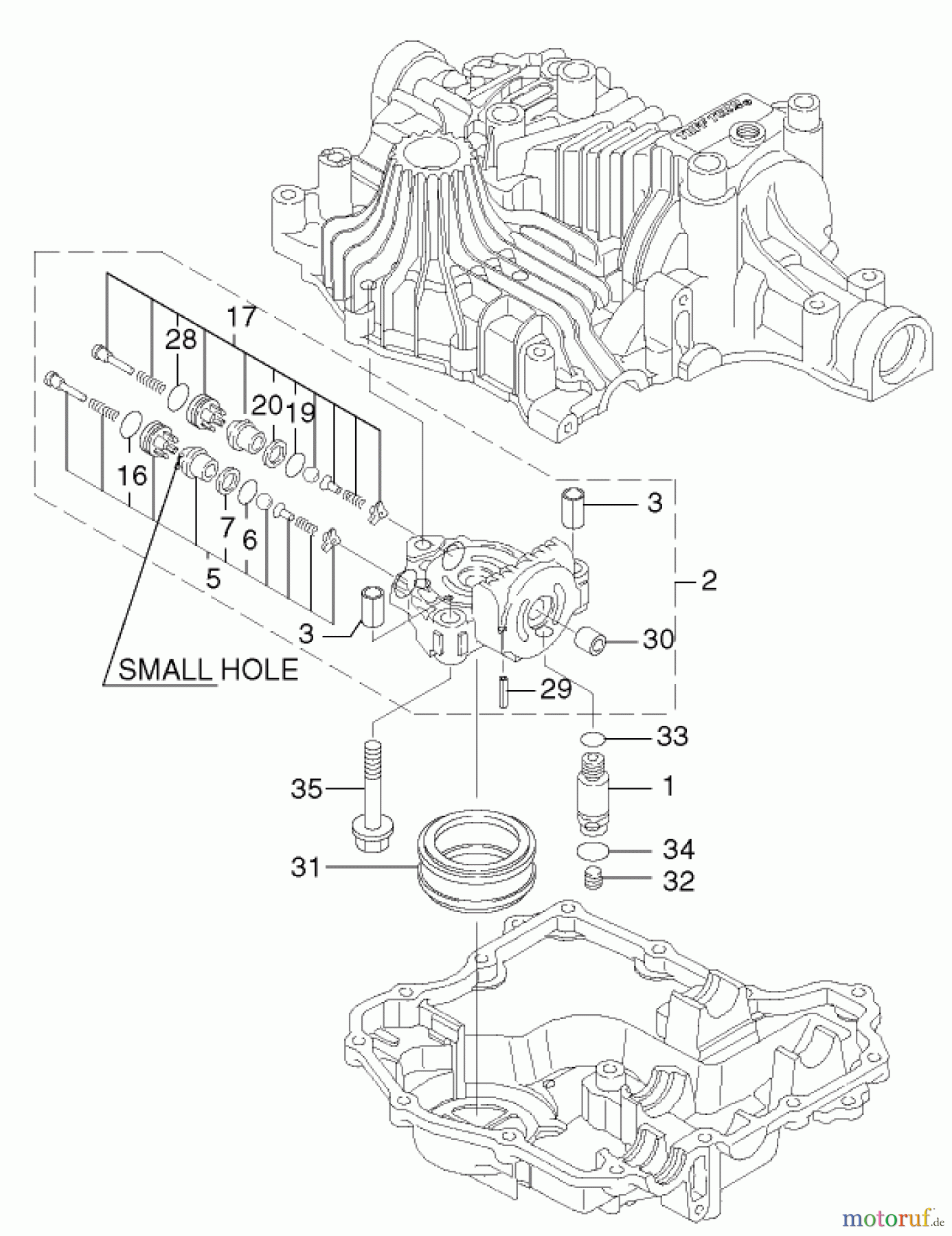 Toro Neu Accessories, Mower 105-1383 - Toro Hydrostatic Transaxle Replacement Kit, 260 Series Yard and Garden Tractors CENTER CASE ASSEMBLY