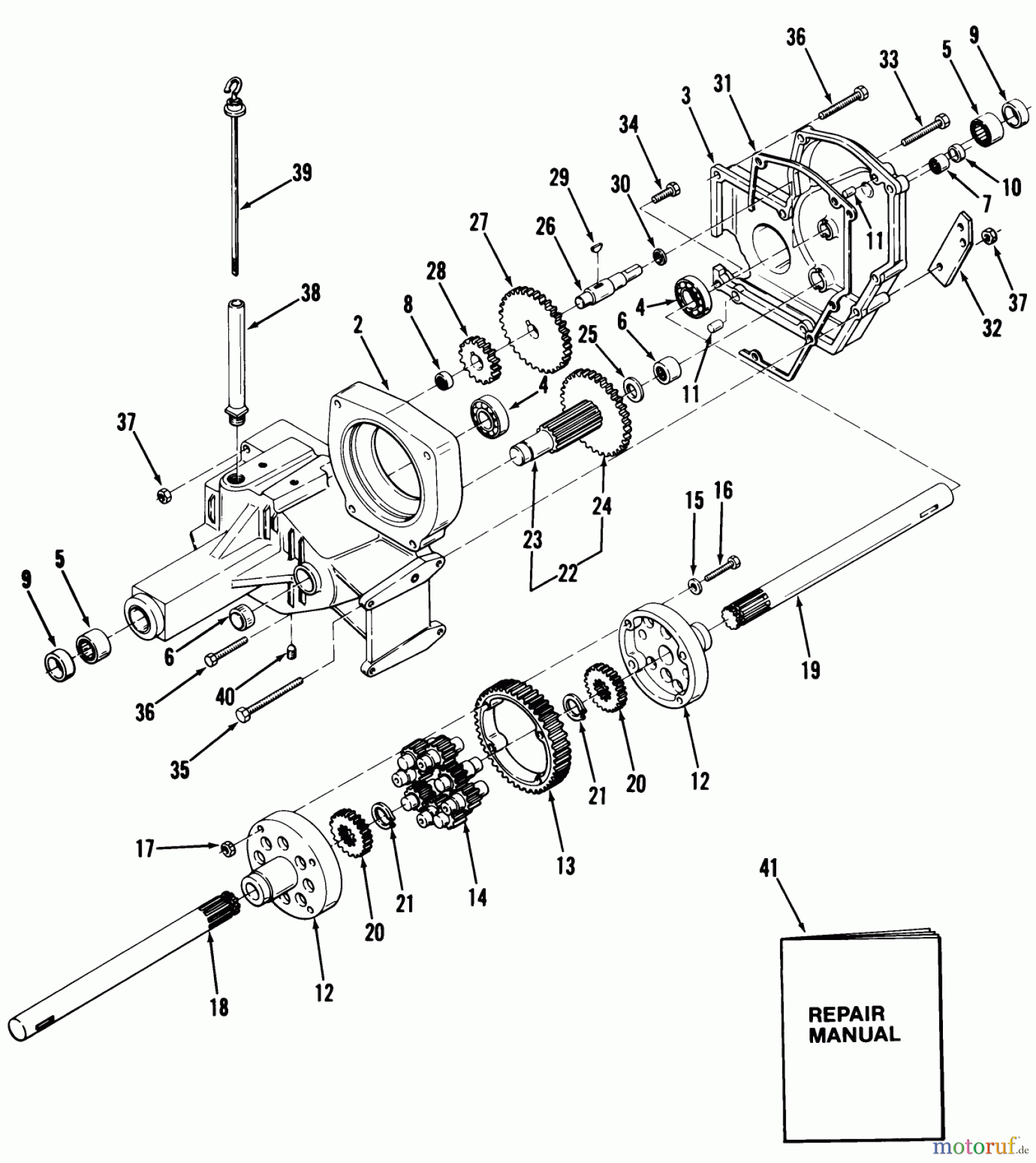 Toro Neu Mowers, Lawn & Garden Tractor Seite 1 01-14KE03 (C-145) - Toro C-145 Automatic Tractor, 1982 TRANSAXLE