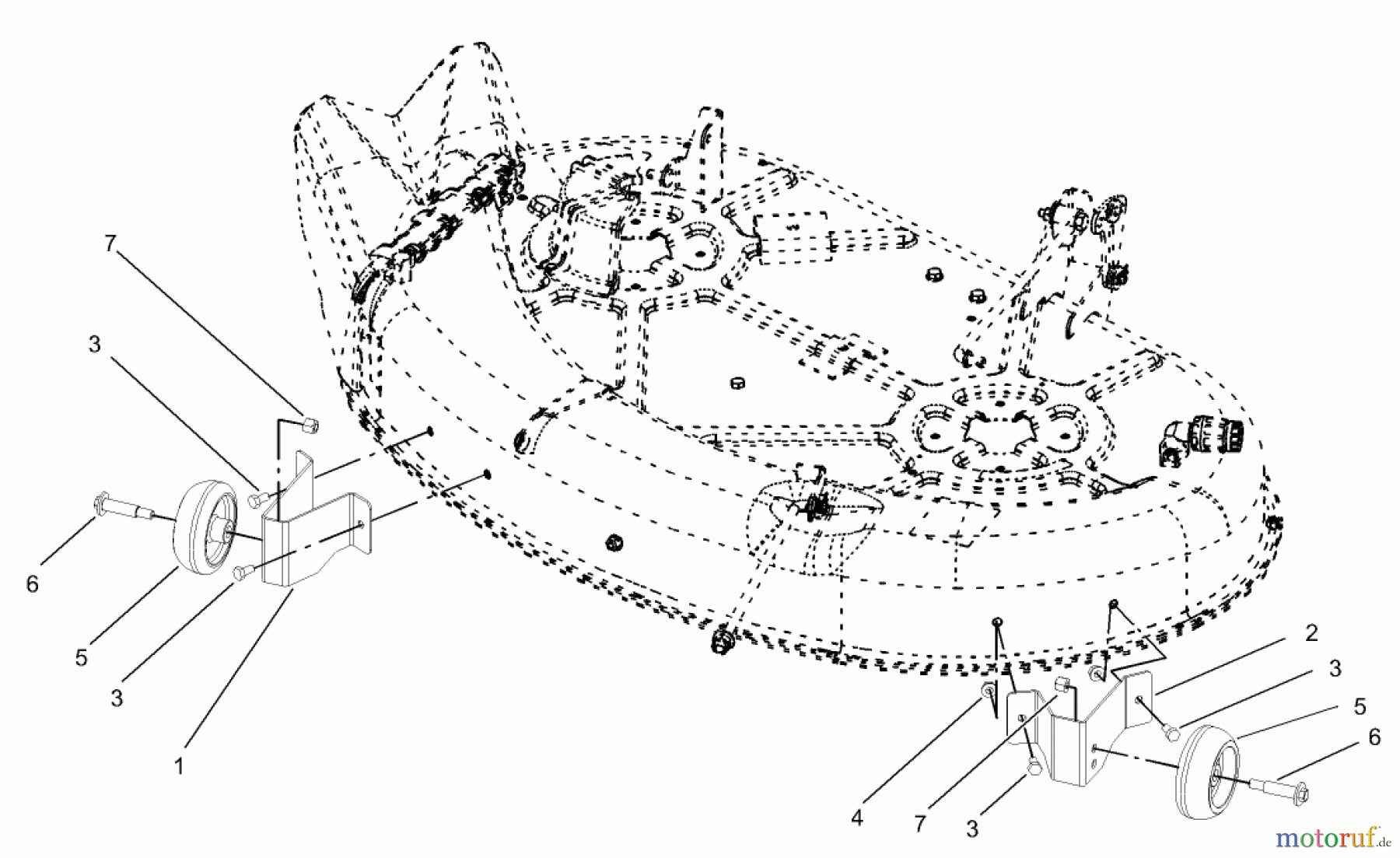  Toro Neu Accessories, Mower 106-7027 - Toro Anti-Scalp Roller Kit, 42