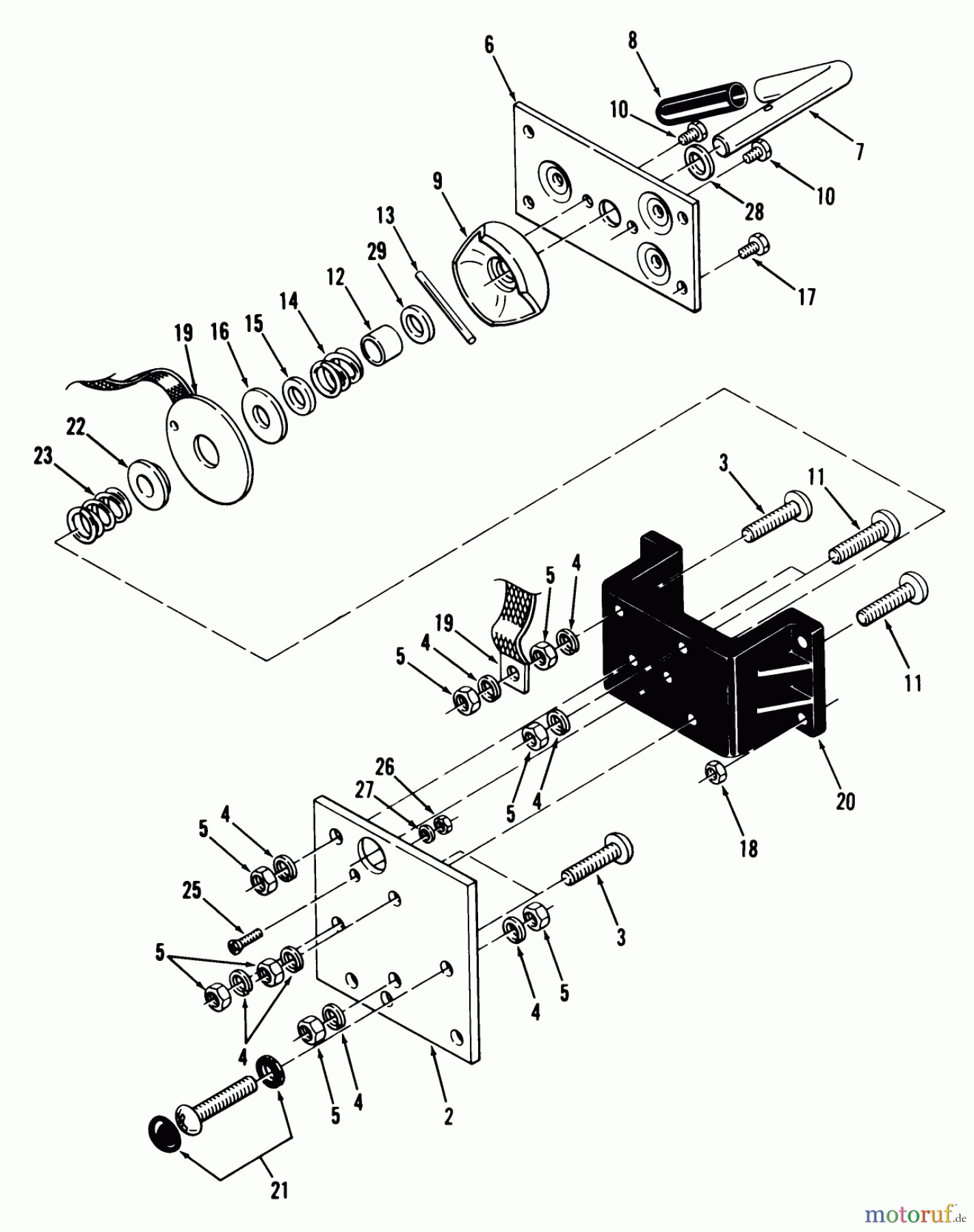 Toro Neu Mowers, Lawn & Garden Tractor Seite 1 01-14E801 (E-141) - Toro E-141 8-Speed Tractor, 1981 POWER DISCONNECT ASSEMBLY