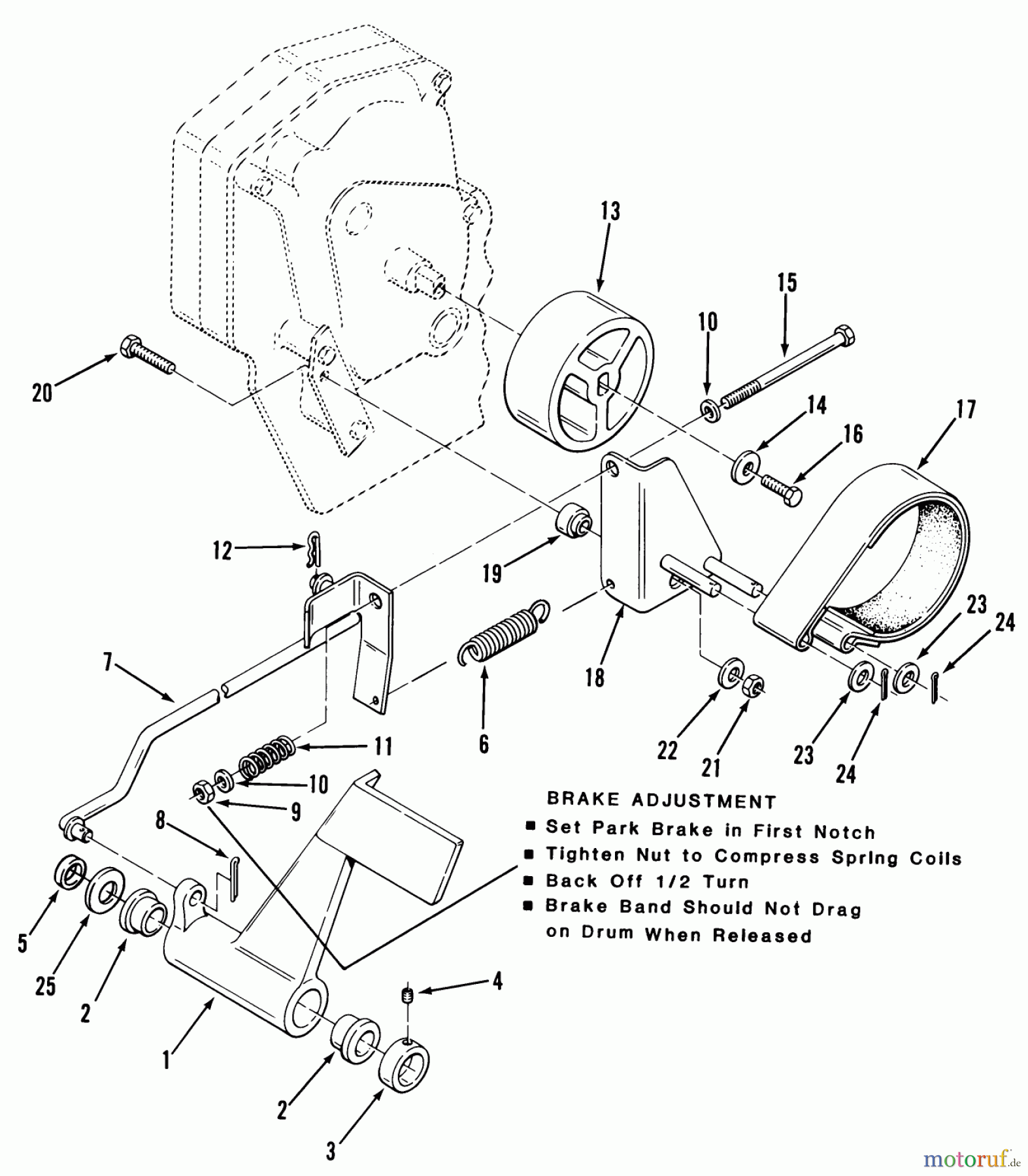 Toro Neu Mowers, Lawn & Garden Tractor Seite 1 11-17K801 (C-175) - Toro C-175 Twin 8-Speed Tractor, 1983 CLUTCH, BRAKE AND SPEED CONTROL LINKAGE #3