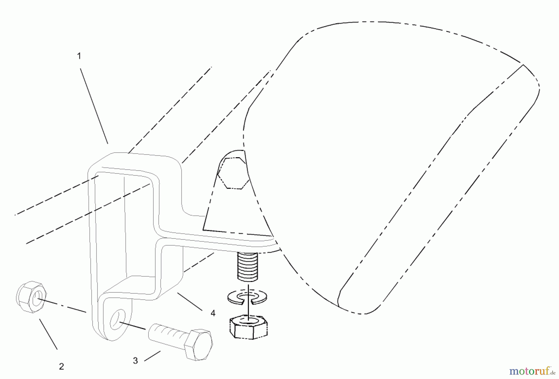 Toro Neu Accessories, Mower 107-9130 - Toro Light Kit, Zero-Turn-Radius Riding Mower LAMP MOUNTING ASSEMBLY