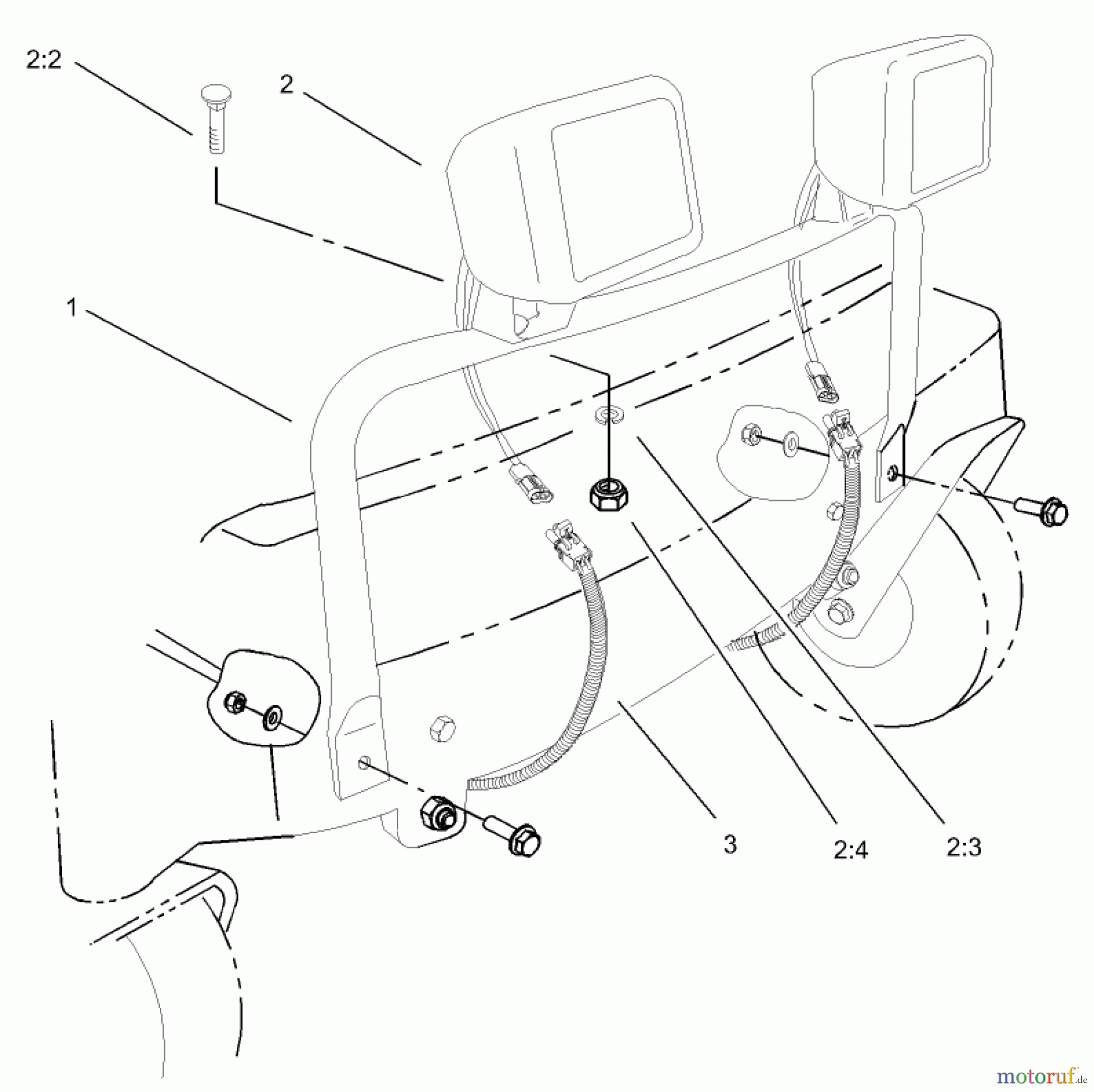Toro Neu Accessories, Mower 107-9131 - Toro Light Kit, Zero-Turn-Radius Riding Mower LAMP AND SUPPORT ASSEMBLY