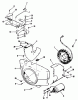 Toro 01-16OS01 (D-160) - D-160 Automatic Tractor, 1980 Ersatzteile D-160 ONAN ENGINE, GOVERNOR, STARTER, CHARGING ALTERNATOR AND BLOWER HOUSING GROUP