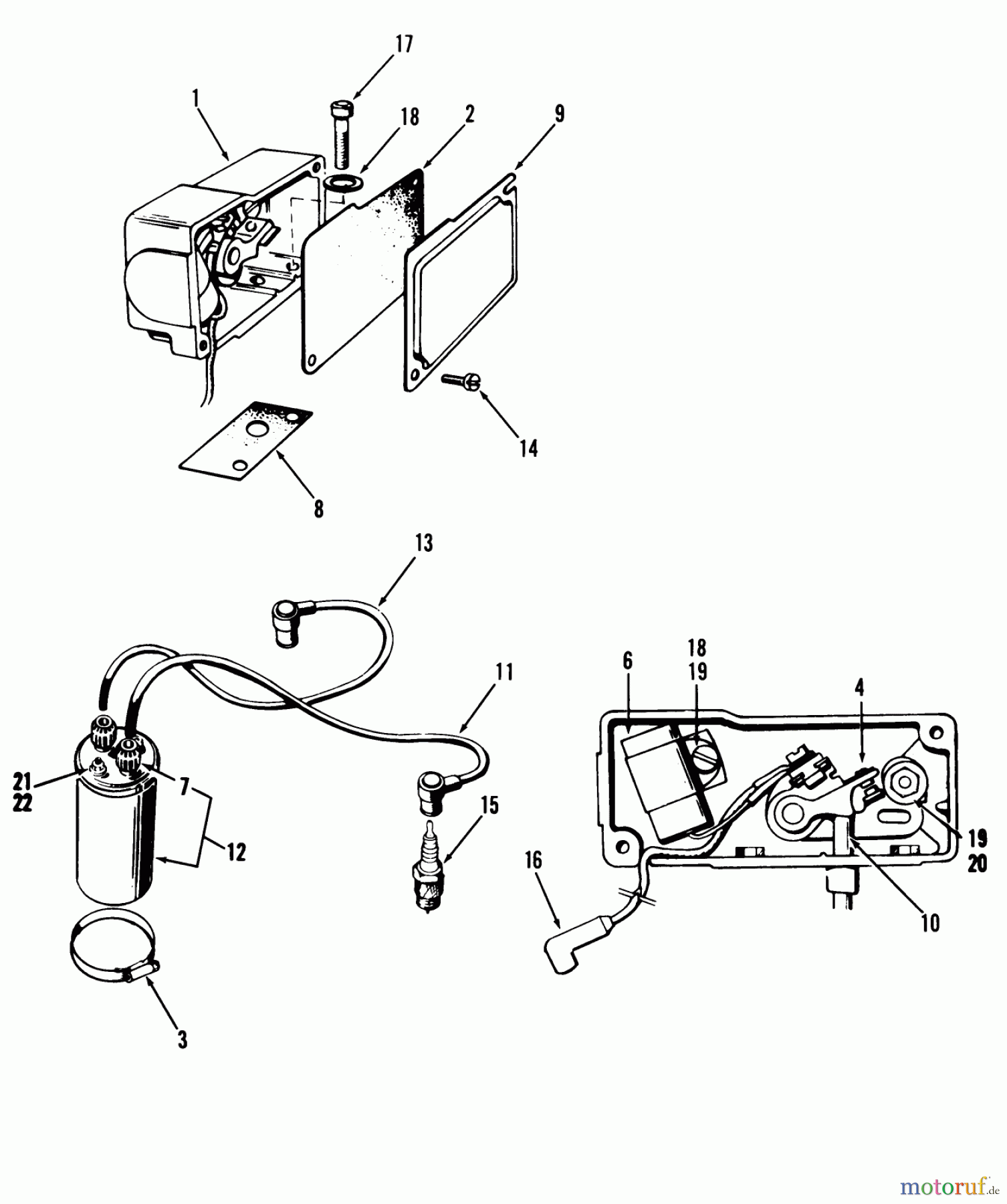 Toro Neu Mowers, Lawn & Garden Tractor Seite 1 01-20KS00 (D-200) - Toro D-200 Automatic Tractor, 1980 D-160 ONAN ENGINE, IGNITION GROUP