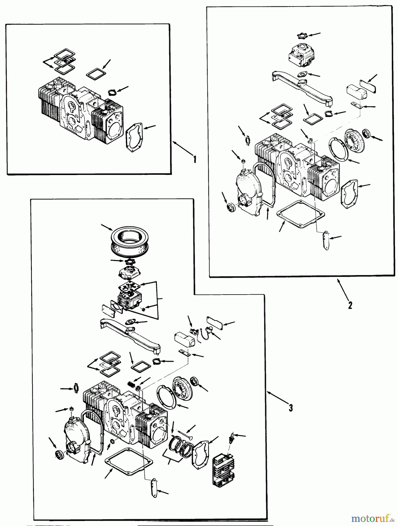 Toro Neu Mowers, Lawn & Garden Tractor Seite 1 01-16OS01 (D-160) - Toro D-160 Automatic Tractor, 1980 D-160 ONAN ENGINE, REPAIR KITS