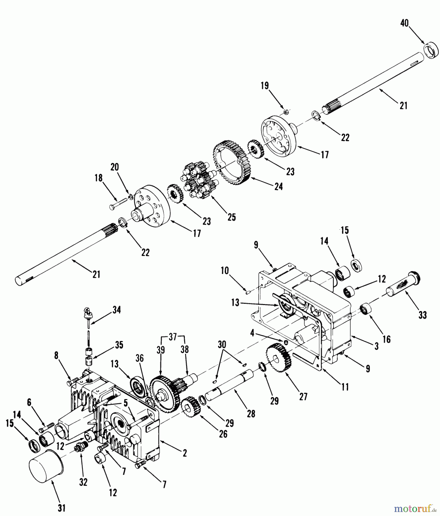Toro Neu Mowers, Lawn & Garden Tractor Seite 1 01-20KS00 (D-200) - Toro D-200 Automatic Tractor, 1980 TRANSAXLE