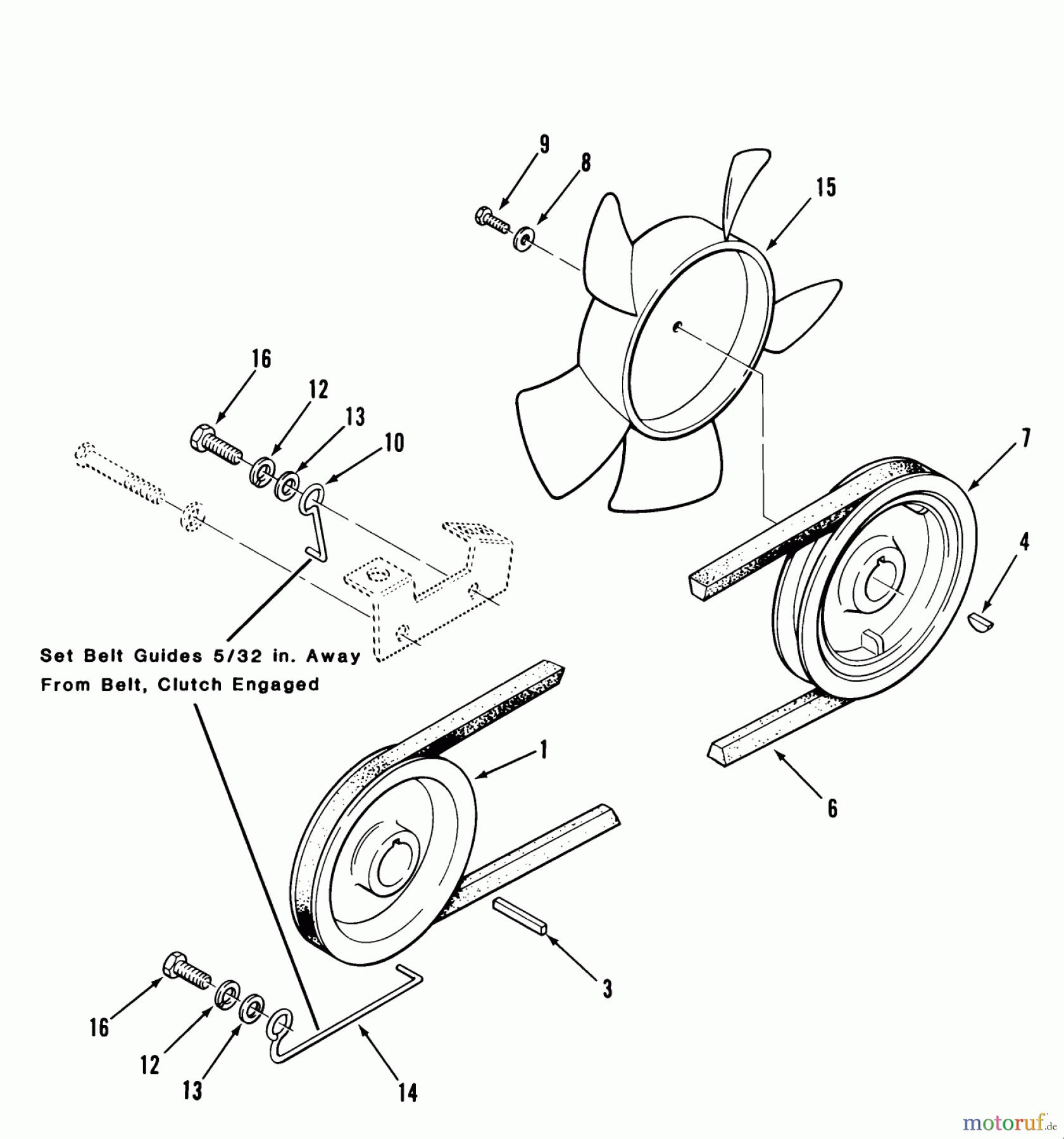 Toro Neu Mowers, Lawn & Garden Tractor Seite 1 01-19KE01 (C-195) - Toro C-195 Twin Automatic Tractor, 1982 DRIVE BELT AND PULLEYS
