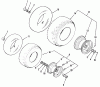 Toro 02-11BX01 (B-112) - B-112 3-Speed Tractor, 1980 Ersatzteile WHEELS AND TIRES
