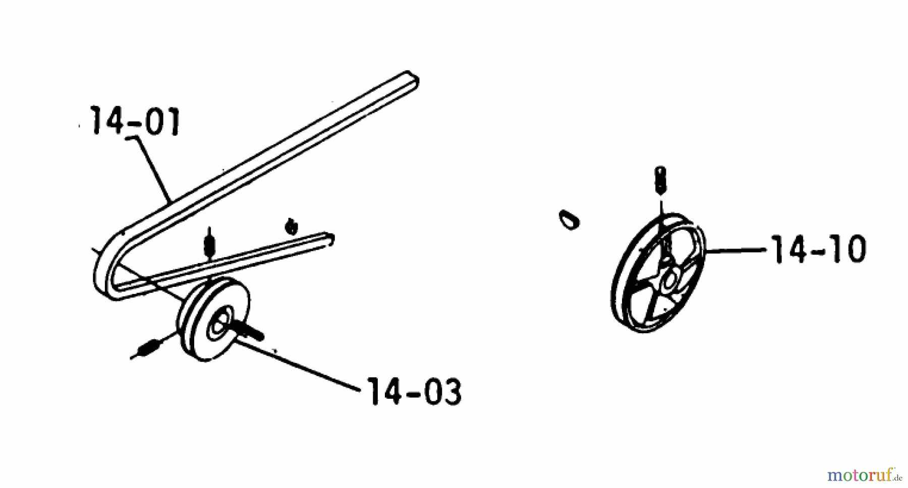 Toro Neu Mowers, Lawn & Garden Tractor Seite 1 1-0130 - Toro 8 hp 4-Speed Tractor, 1973 DRIVE BELTS, PULLEYS