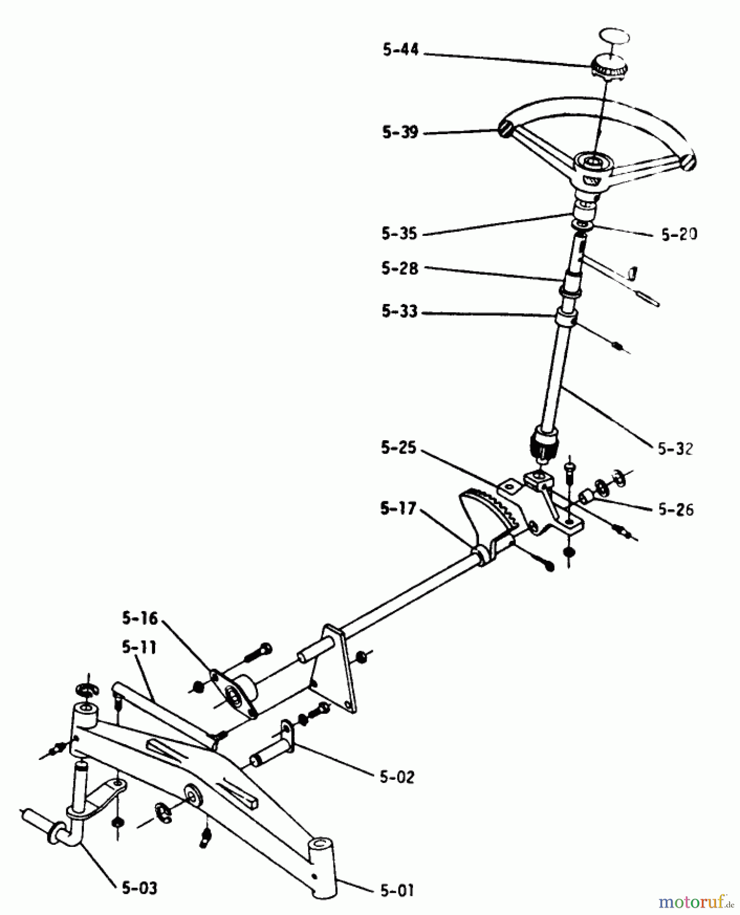 Toro Neu Mowers, Lawn & Garden Tractor Seite 1 1-0150 (CG-8) - Toro 800 Special Tractor, 1971 FRONT AXLE AND STEERING