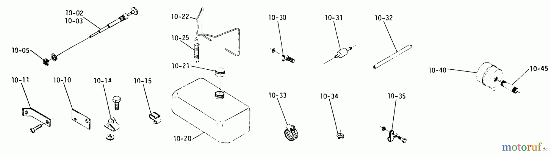 Toro Neu Mowers, Lawn & Garden Tractor Seite 1 1-0150 (CG-8) - Toro 800 Special Tractor, 1971 FUEL AND EXHAUST SYSTEMS
