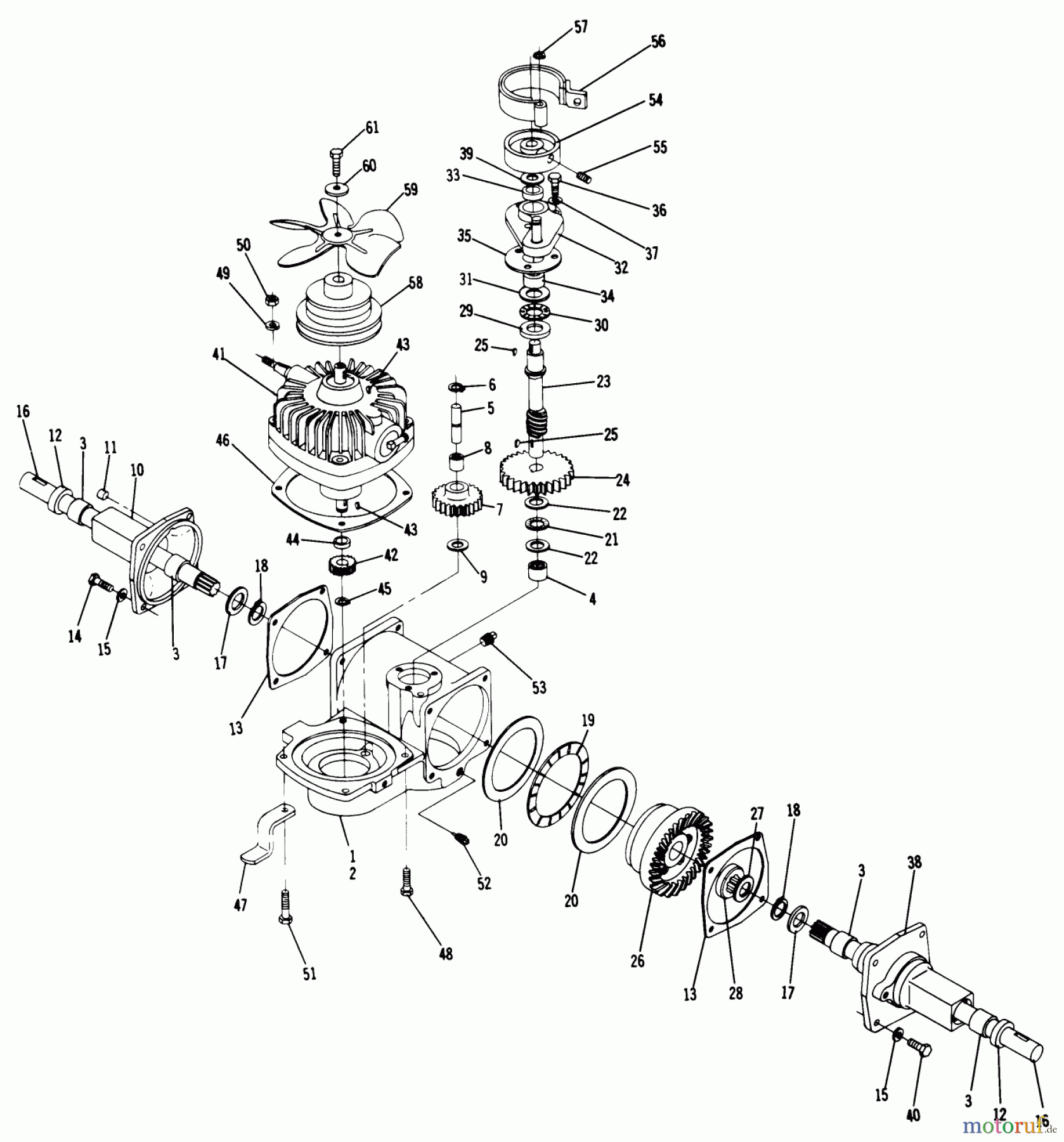 Toro Neu Mowers, Lawn & Garden Tractor Seite 1 1-0200 (CG-8) - Toro CG-8 Tractor, 1971 PARTS LIST 5074 TRANSMISSION