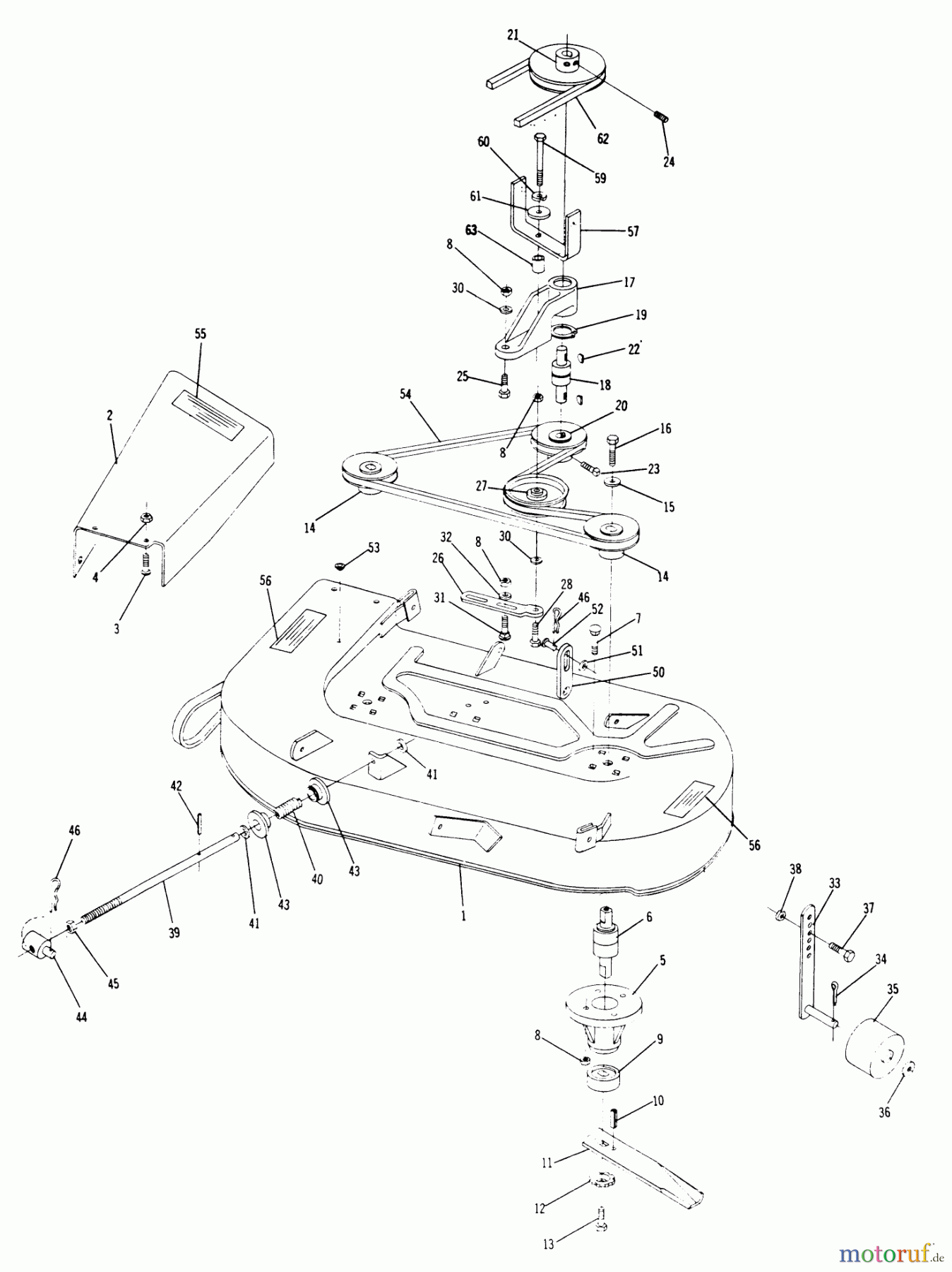 Toro Neu Mowers, Lawn & Garden Tractor Seite 1 1-0285 (A-800) - Toro A-800 Ranger, 1974 A-800 MOWER PARTS LIST