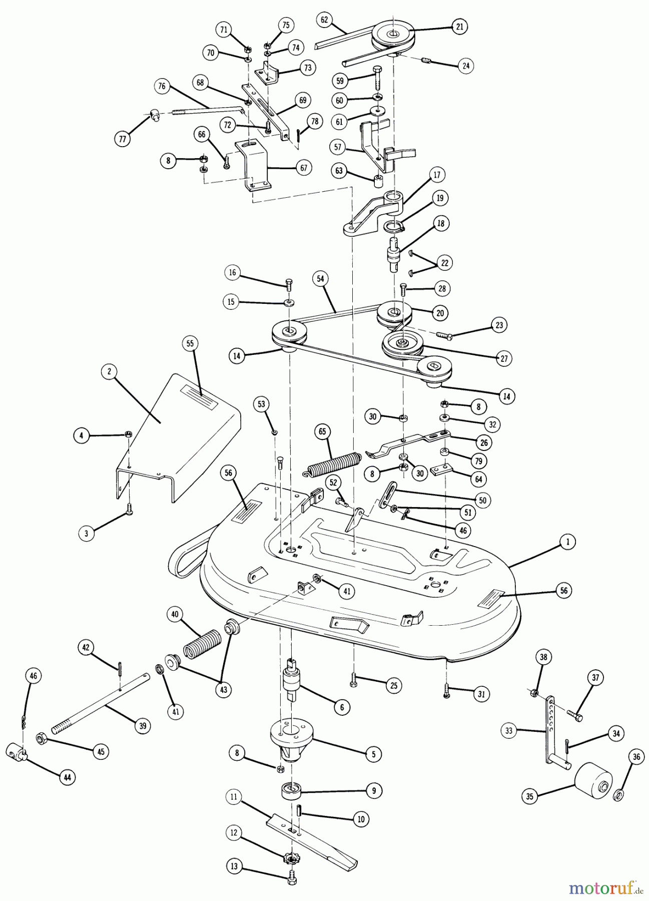 Toro Neu Mowers, Lawn & Garden Tractor Seite 1 1-0281 (A-80) - Toro A-80 Ranger (E), 1975 A-80 MOWER PARTS LIST