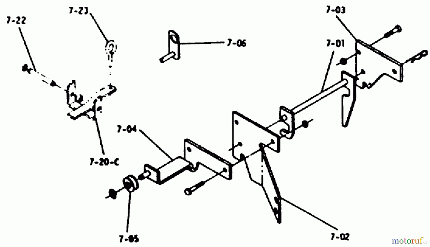 Toro Neu Mowers, Lawn & Garden Tractor Seite 1 1-0300 - Toro Raider 10 Tractor, 1971 HITCH ASSEMBLIES (PLATE 7.1)