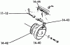 Toro 1-0300 - Raider 10 Tractor, 1971 Ersatzteile P.T.O. CLUTCH (PLATE 14.2)