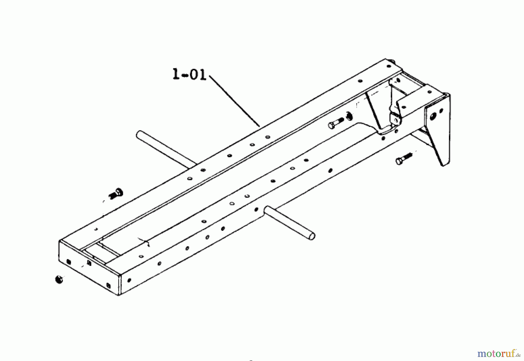 Toro Neu Mowers, Lawn & Garden Tractor Seite 1 1-0301 - Toro Raider 10 Tractor, 1972 1.000 FRAME ASSEMBLY (PLATE 1.1)