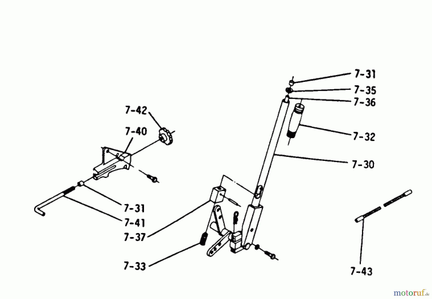 Toro Neu Mowers, Lawn & Garden Tractor Seite 1 1-0311 - Toro Raider 12 Tractor, 1972 7.030 LIFT LINKAGE (PLATE 7.2)