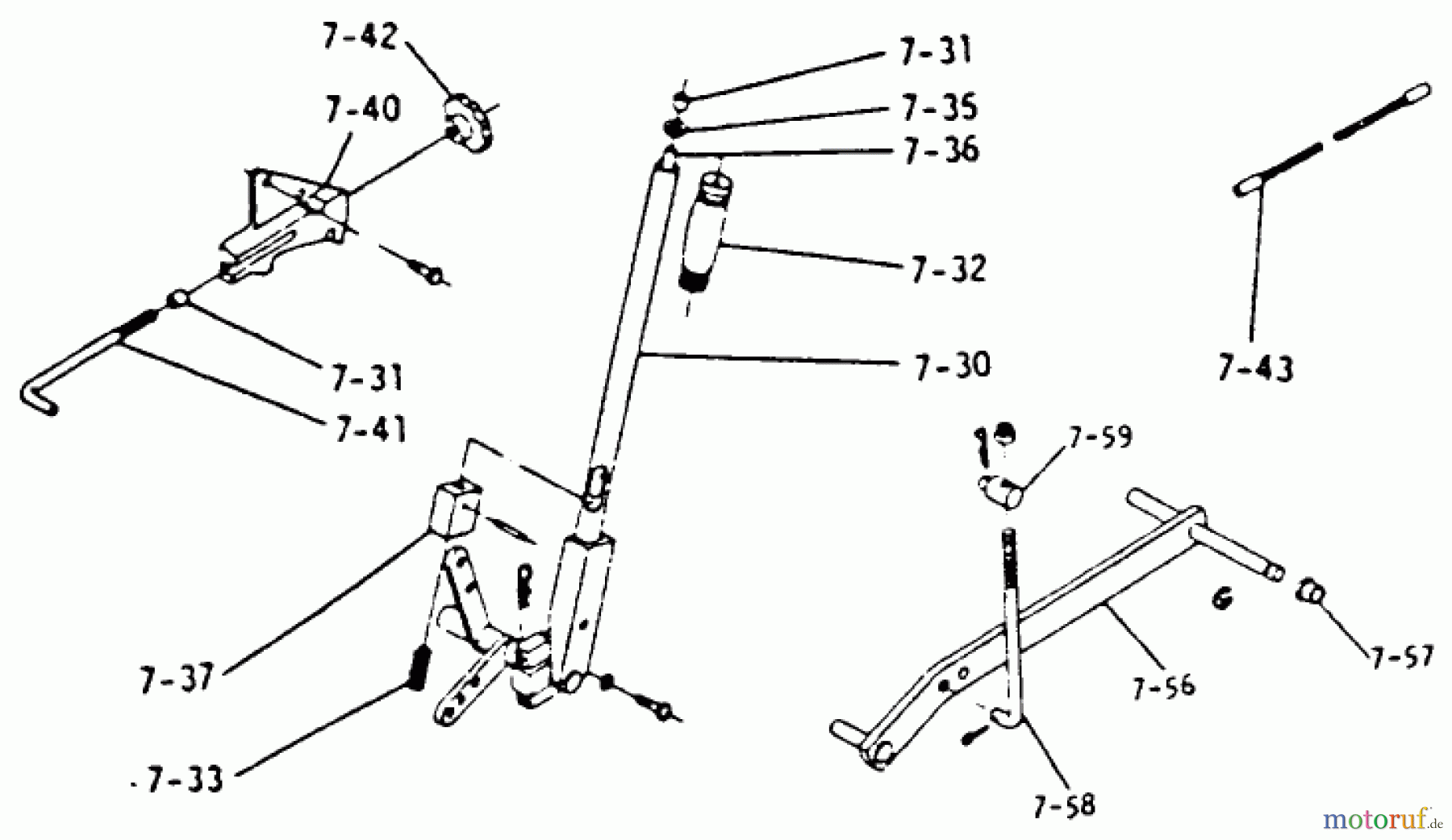 Toro Neu Mowers, Lawn & Garden Tractor Seite 1 1-0360 - Toro Raider 10 8-Speed Tractor, 1973 LIFT LINKAGE