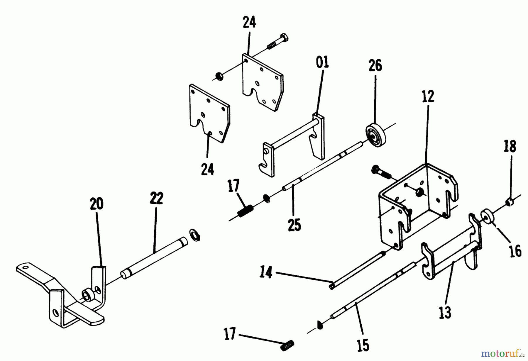  Toro Neu Mowers, Lawn & Garden Tractor Seite 1 1-0396 (C-120) - Toro C-120 8-Speed Tractor, 1975 7.000 HITCH ASSEMBLIES (FIG. 7A)