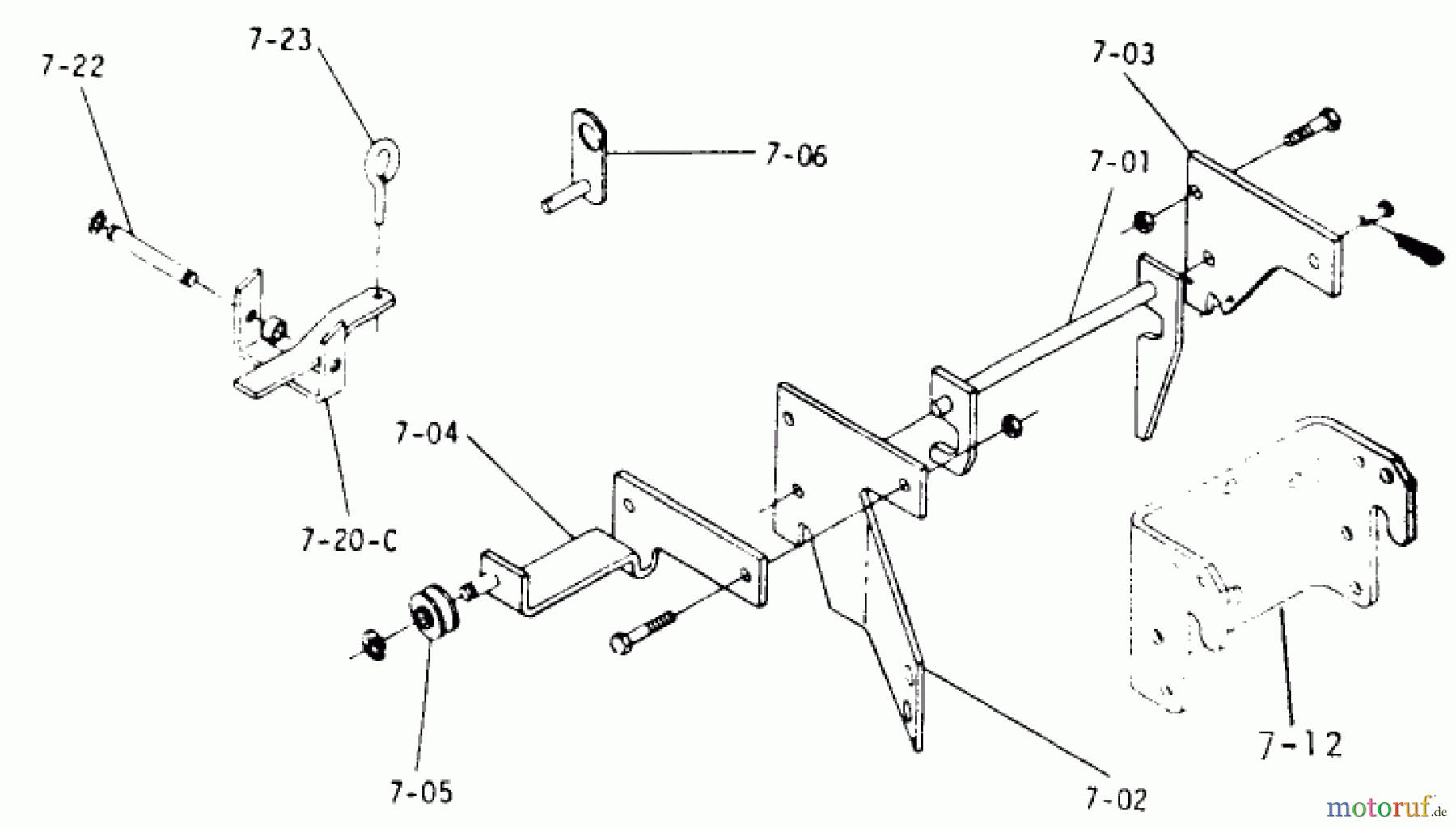 Toro Neu Mowers, Lawn & Garden Tractor Seite 1 1-0401 - Toro Charger 12 Tractor, 1972 HITCH ASSEMBLIES