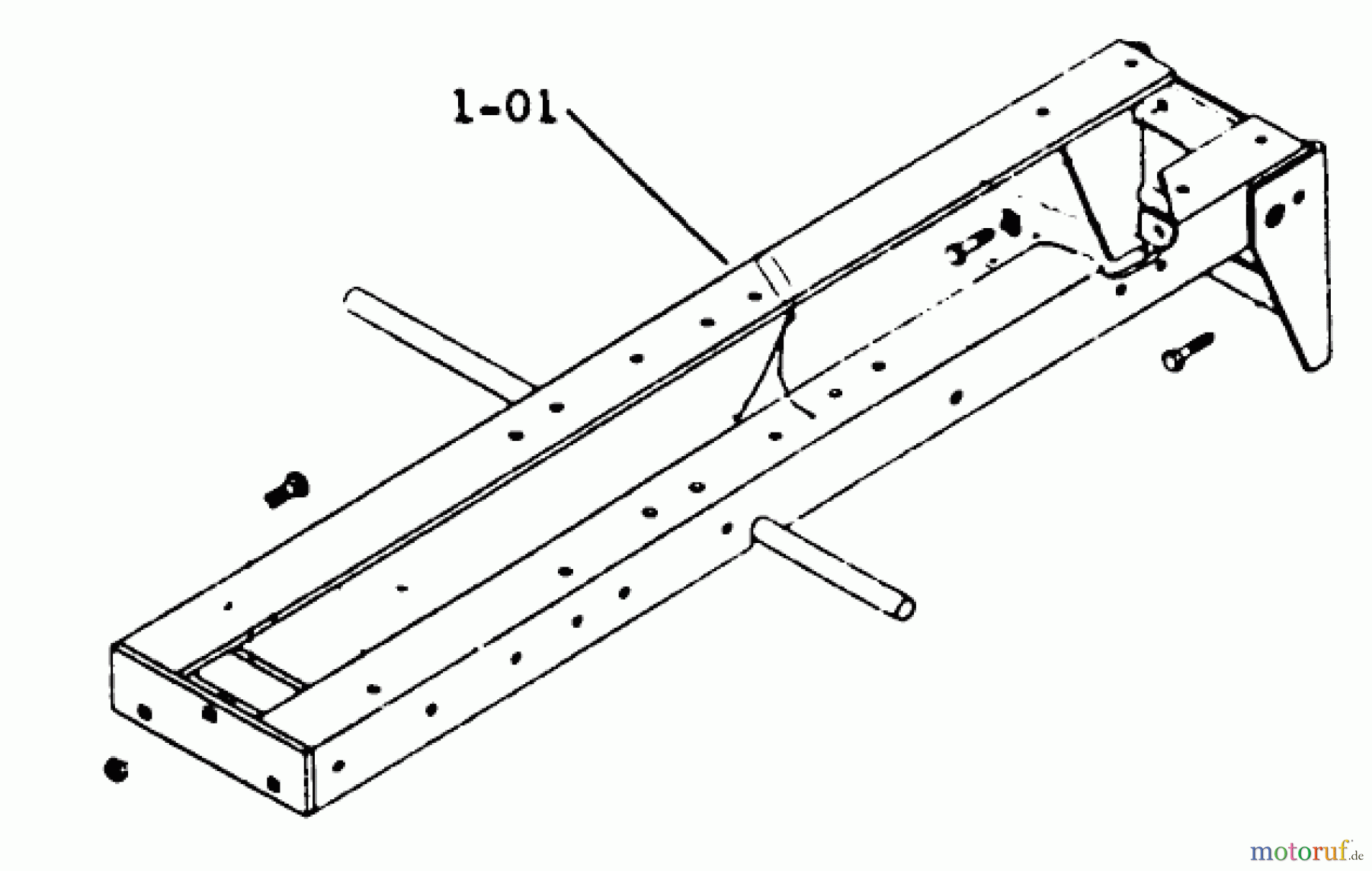Toro Neu Mowers, Lawn & Garden Tractor Seite 1 1-0465 - Toro 12 hp Automatic Tractor, 1973 PARTS LIST FOR 1.000 FRAME ASSEMBLY (PLATE 1.1)